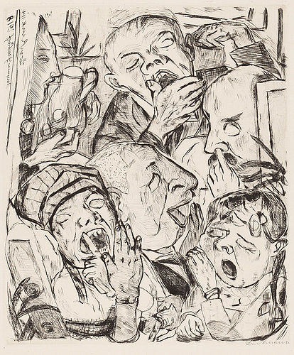 Yawning (Die Gähnenden). 1918 (H 129 IV B b) od Max Beckmann