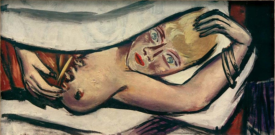 Frau im Bett od Max Beckmann