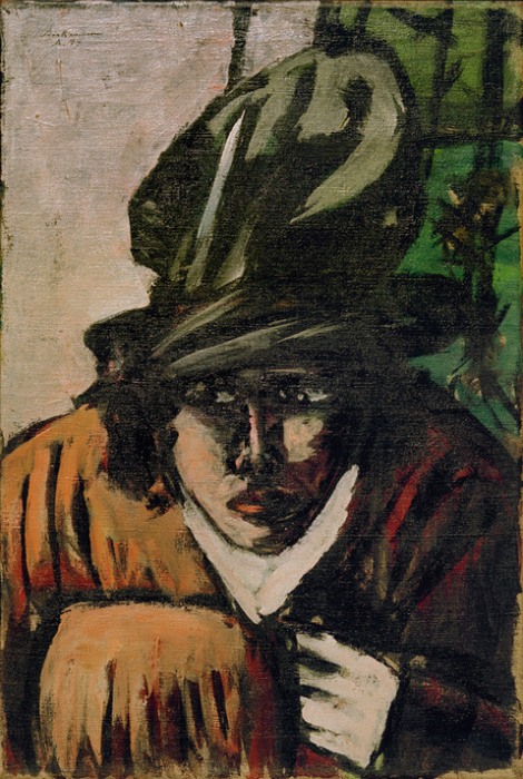 Woman with hat and muff od Max Beckmann