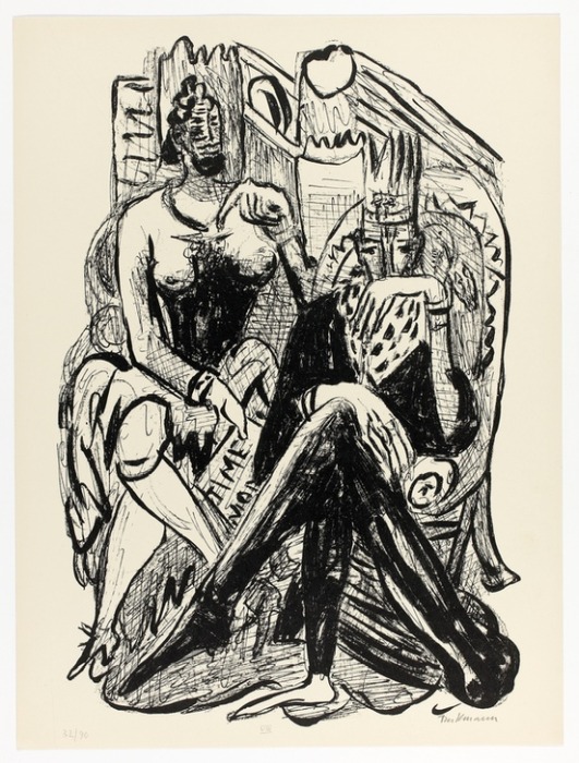 King and Demagogue, plate eight from Day and Dream od Max Beckmann
