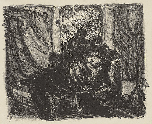Liebesszene (Love scene). 1909 od Max Beckmann