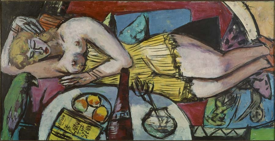 Woman resting (Frau Welt) od Max Beckmann