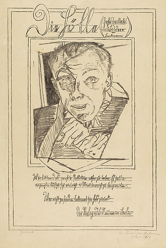 Self Portrait. Front page of the series Die Hölle (Hell). od Max Beckmann