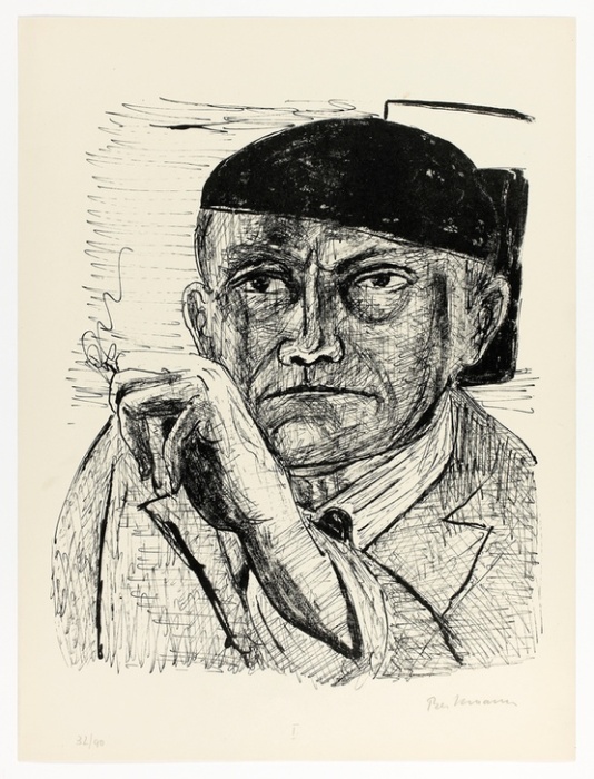 Self-Portrait, plate one from Day and Dream od Max Beckmann