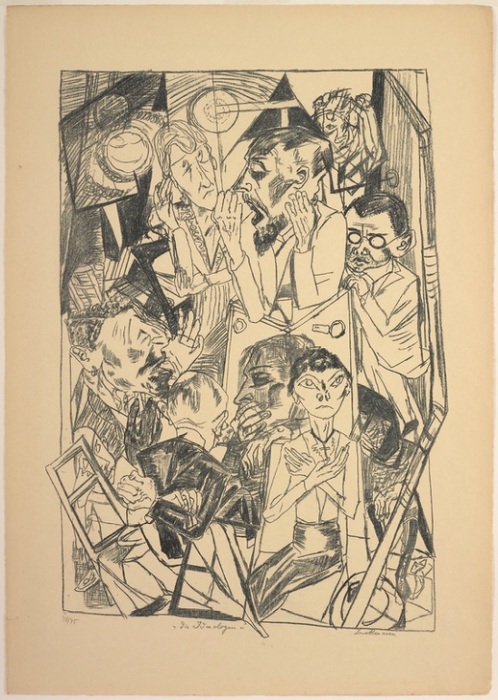 The Ideologues, plate six from Die Hölle od Max Beckmann