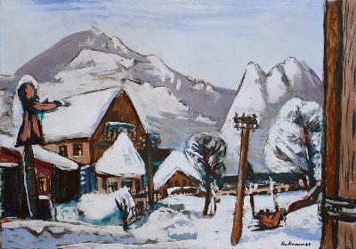 Sněhová krajina, Garmisch-Partenkirchen 1934.