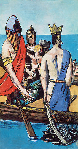 Triptychon Die Abfahrt. 1932/1933. Mittelbild od Max Beckmann