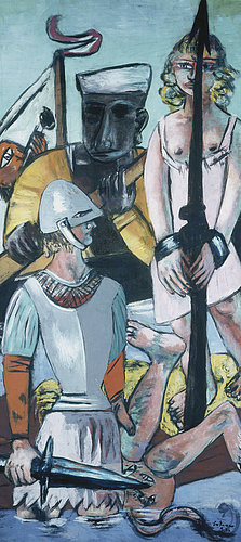 Triptych: The Temptation (of St. Anthony). Left panel. 1936/37 od Max Beckmann