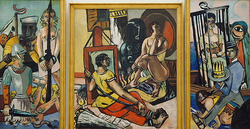Triptychon Die Versuchung (Versuchung des hl. Antonius). 1936/37 od Max Beckmann