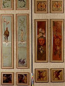Door couples of the villa of Albers. Li: Mars u.Venus, redouble: flowers u.Masken od Max Klinger