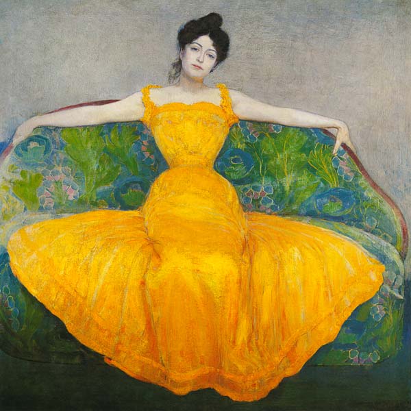 Lady in a yellow Dress od Max Kurzweil