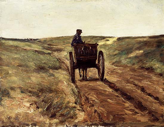 Cart in the dunes od Max Liebermann