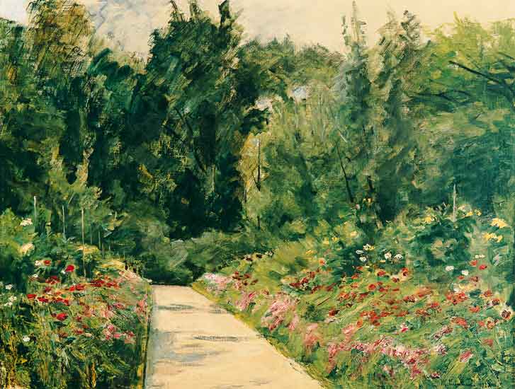 gardenbeds with way and flowers od Max Liebermann
