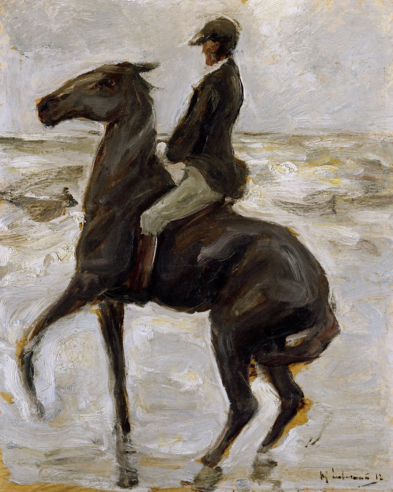 cavalier at the beach od Max Liebermann