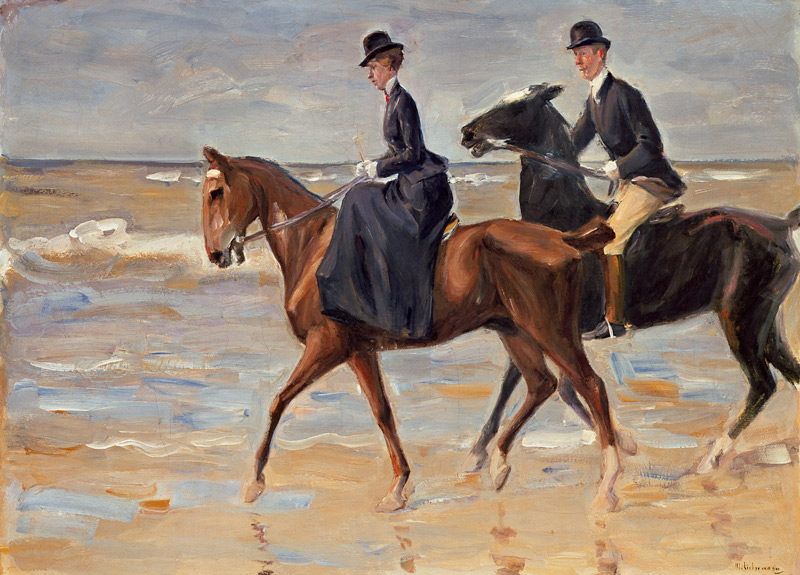 cavaliers at the beach od Max Liebermann