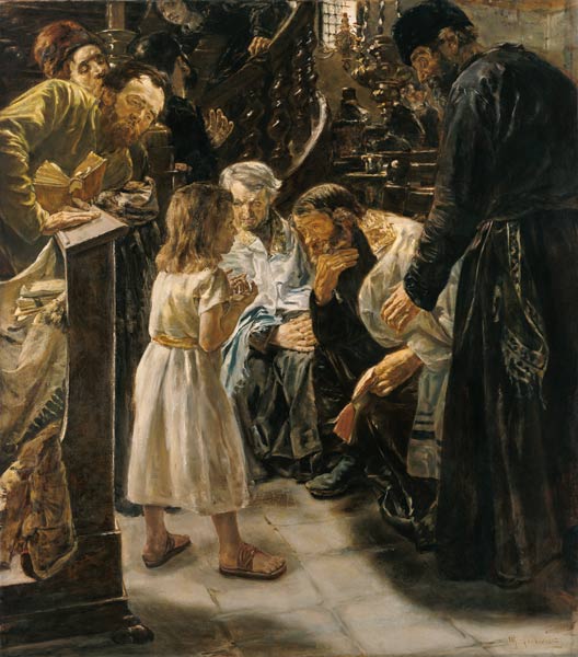The Twelve-Year-Old Jesus in the Temple, 1879 (oil on canvas) od Max Liebermann