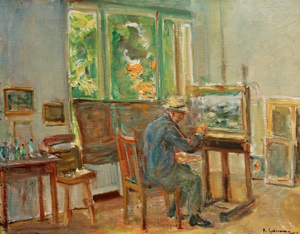 the artist in his studio at Wannsee od Max Liebermann