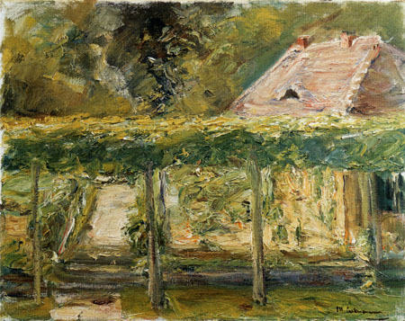 view over the basswood-covey in the fruit and vegetable garden od Max Liebermann