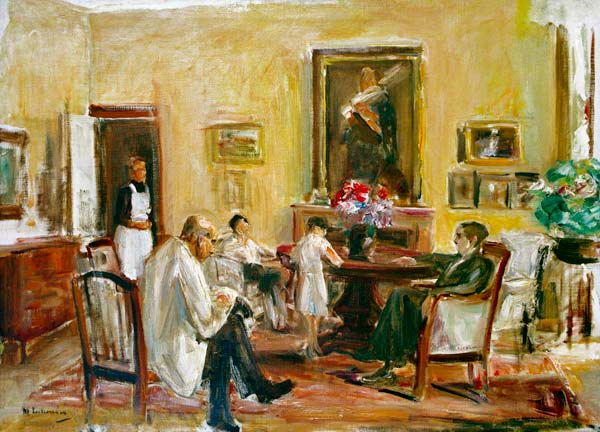 Der Künstler und seine Familie in seinem Haus am Wannsee od Max Liebermann