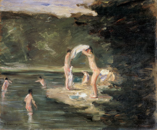 Boys taking a bath od Max Liebermann