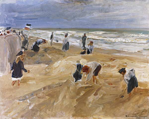 Strandscene in Noordwijk od Max Liebermann