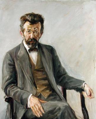The Poet Richard Dehmel (1863-1920), 1909 (oil on canvas) od Max Liebermann