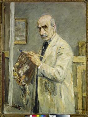 Self-portrait in the painter overall