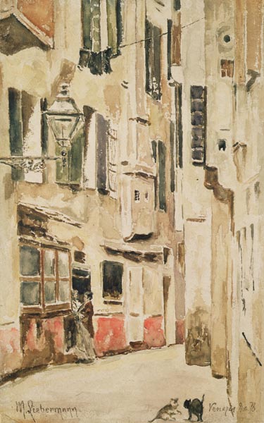 Venetian Street, 1878 (w/c on paper) od Max Liebermann