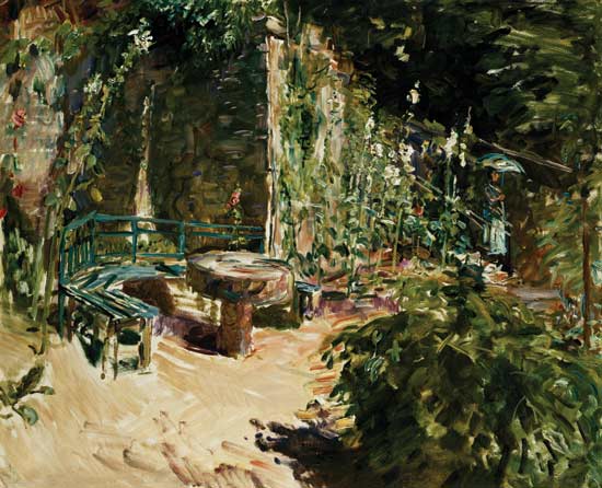 Sunny garden corner in Neukastel od Max Slevogt