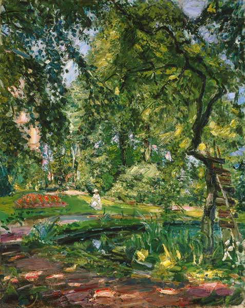 Zahrada v Godramsteinu se zarostlým stromem od Max Slevogt