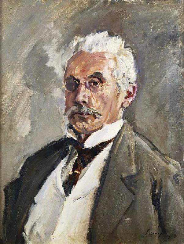 Bildnis von Carl Steinbart. ( Carl Steinbart (1852-1923) war Slevogts wichtigster Mäzen. Zeitweise b od Max Slevogt