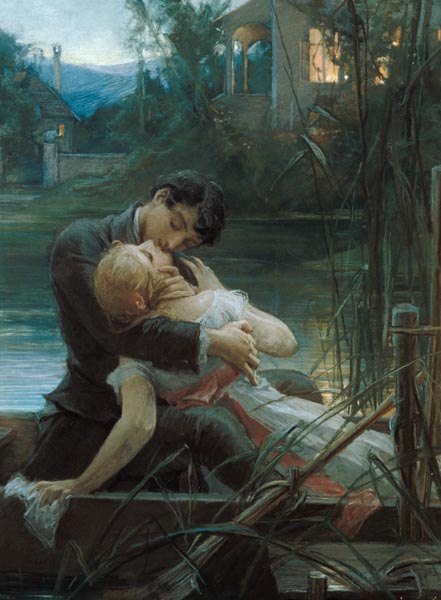 Lovers in the small boat od Maximilian Pirner
