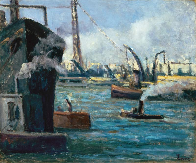 In the port of Rouen od Maximilien Luce