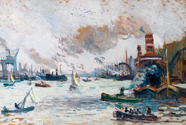 Der Hafen von Rotterdam od Maximilien Luce