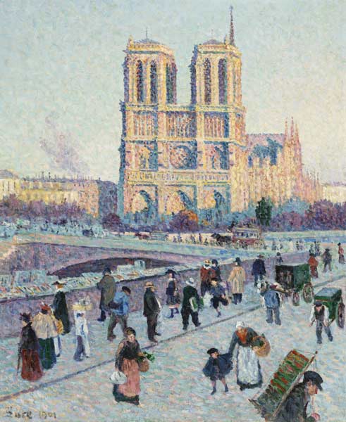 Pont Saint-Michel and Notre-Dame de Paris od Maximilien Luce