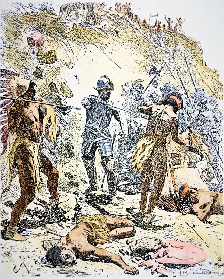 The Pueblo Indian Revolt of 1680 od Maynard Dixon