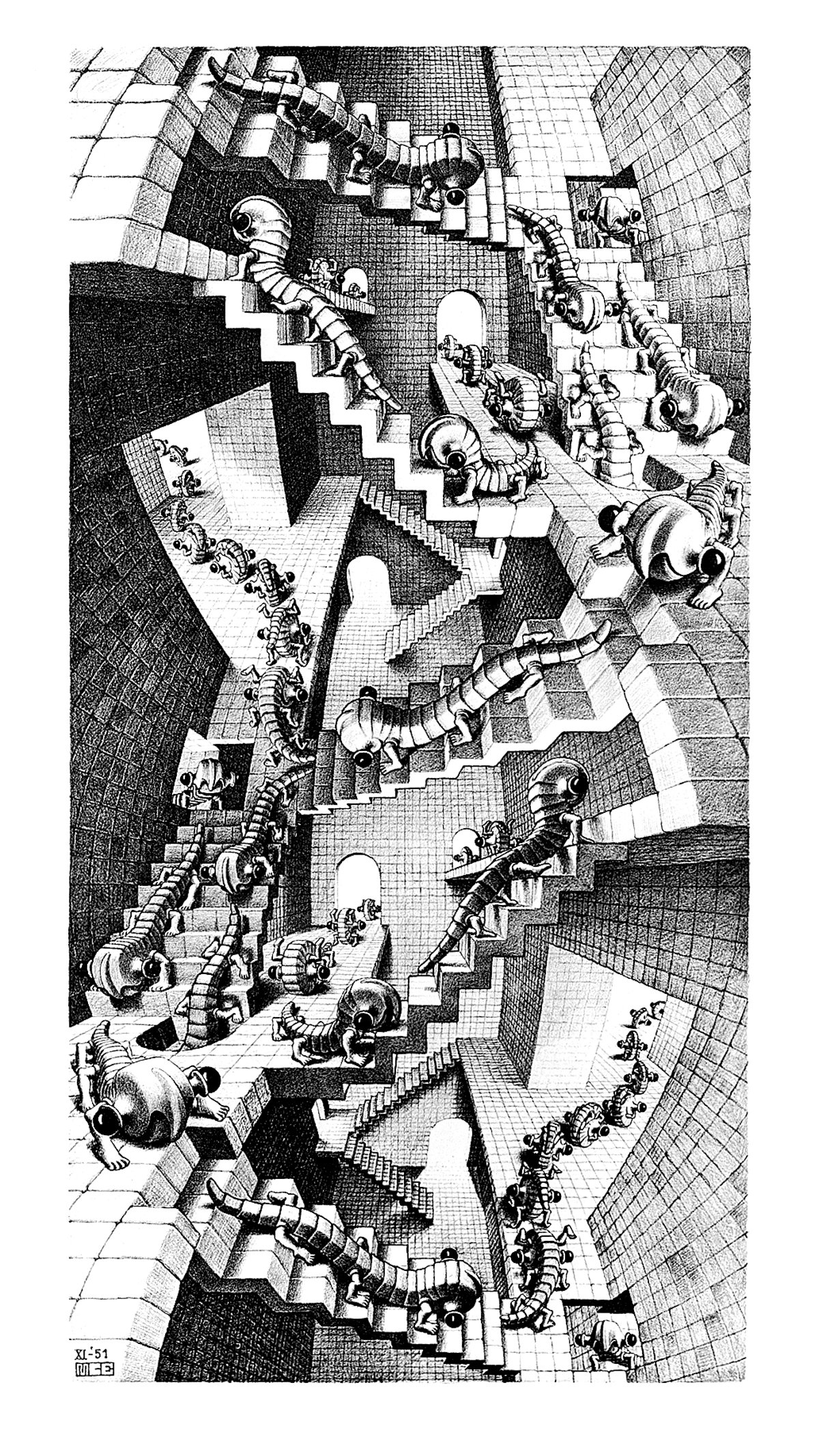 Treppenhaus  - (ESE-28) od M.c. Escher