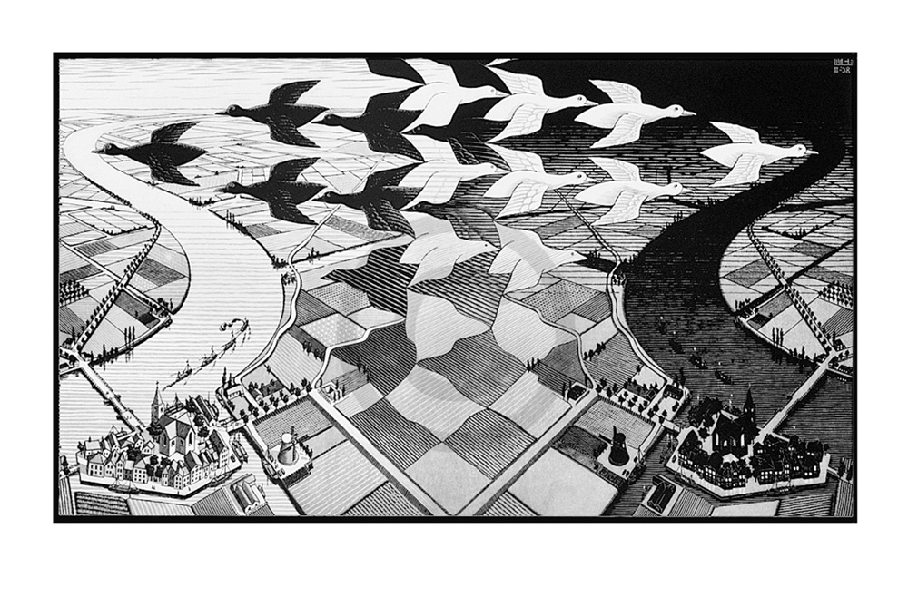 Tag und Nacht  - (ESE-07) od M.c. Escher