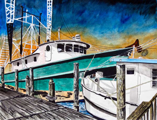 Shrimp boats od Derek McCrea