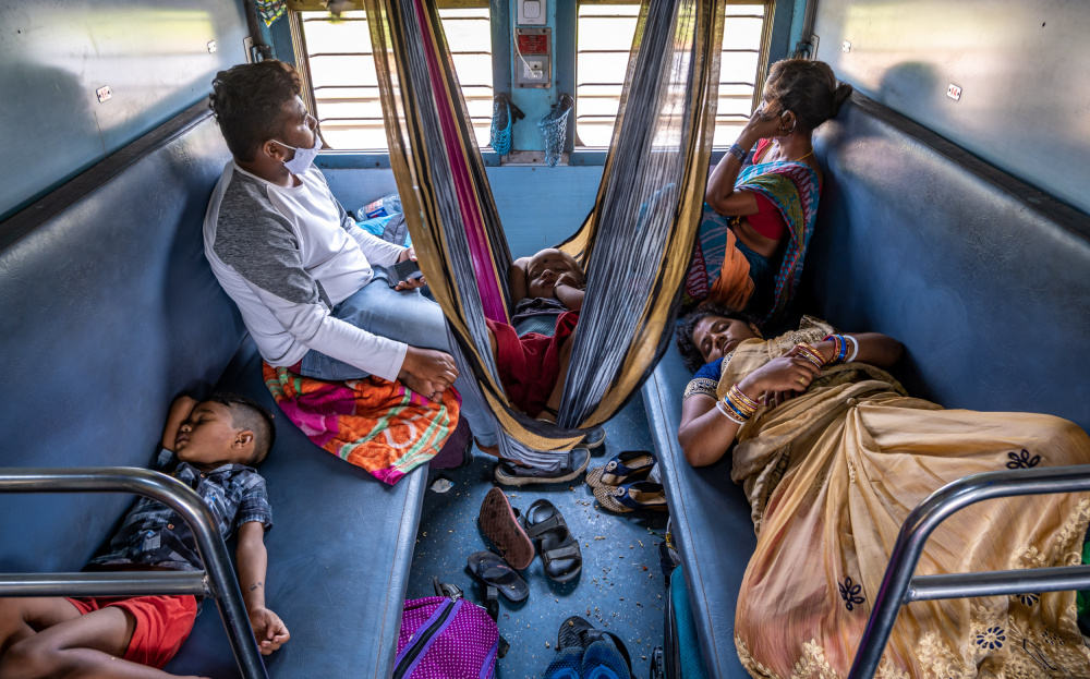 An Indian family travelling by train od Md Sabbir
