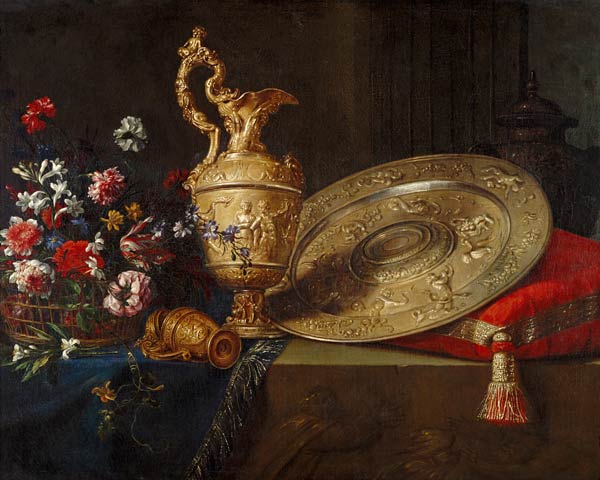 Still Life with a Gilded Ewer od Meiffren Conte