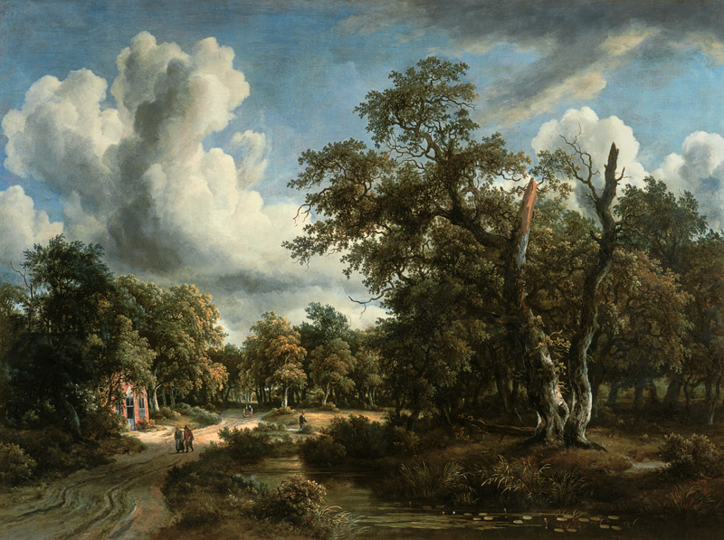 M.Hobbema, Landschaft im Wald v.Haarlem od Meindert Hobbema