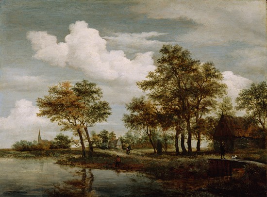 A River Scene od Meindert Hobbema