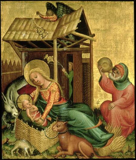 The Nativity, from the Buxtehude Altar od Meister Bertram