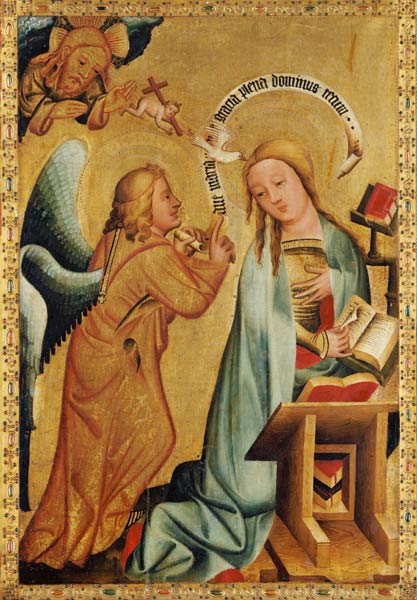 The Annunciation from the High Altar of St. Peter's in Hamburg, the Grabower Altar od Meister Bertram