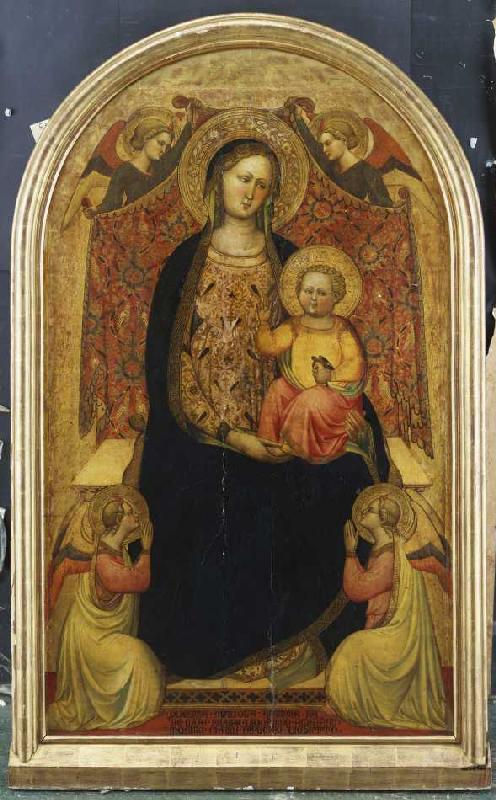 Madonna on the throne with four angels od Meister der hl.Verdiana