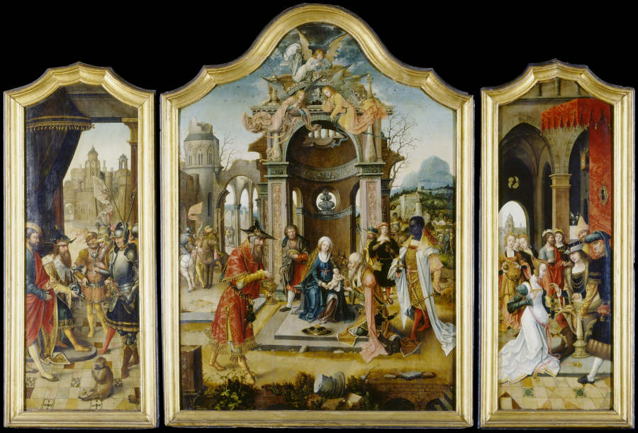 Triptych with the Adoration of the Magi and Old Testament Scenes od Meister der von Grooteschen Anbetung