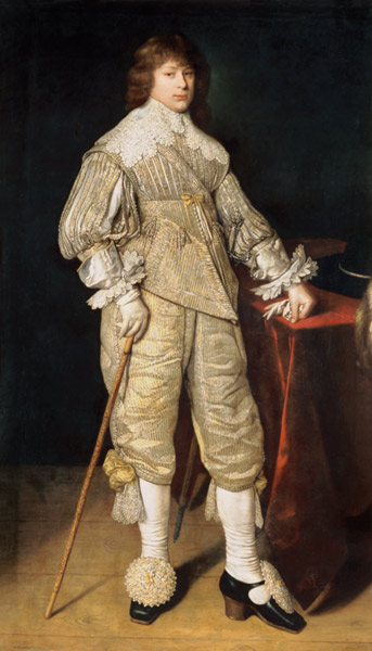 Portrait of a juvenile in courtly clothes od Meister (Holländischer)