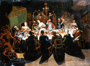 The Banquet of Belshazzar od Meister (Holländischer)
