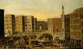 View of the Piazza del Carmine in Naples